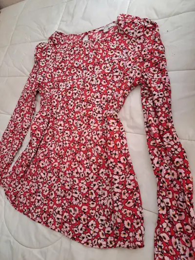 Blusa floral roja manga larga Esprit - miniatura 1