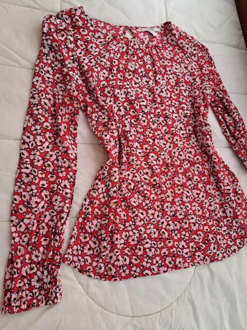 Blusa floral roja manga larga Esprit - 2