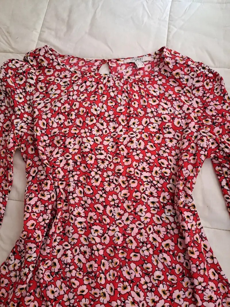 Blusa floral roja manga larga Esprit - 3
