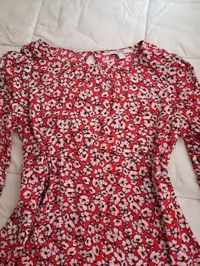 Blusa floral roja manga larga Esprit - miniatura 3