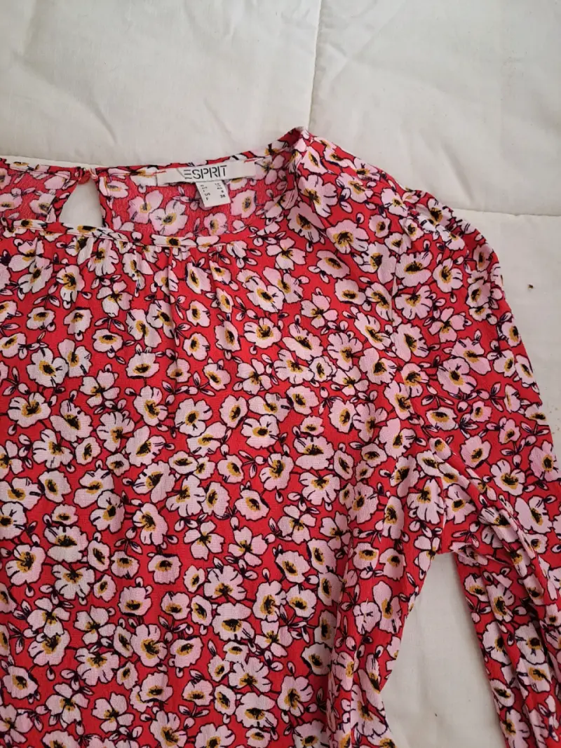 Blusa floral roja manga larga Esprit - 5