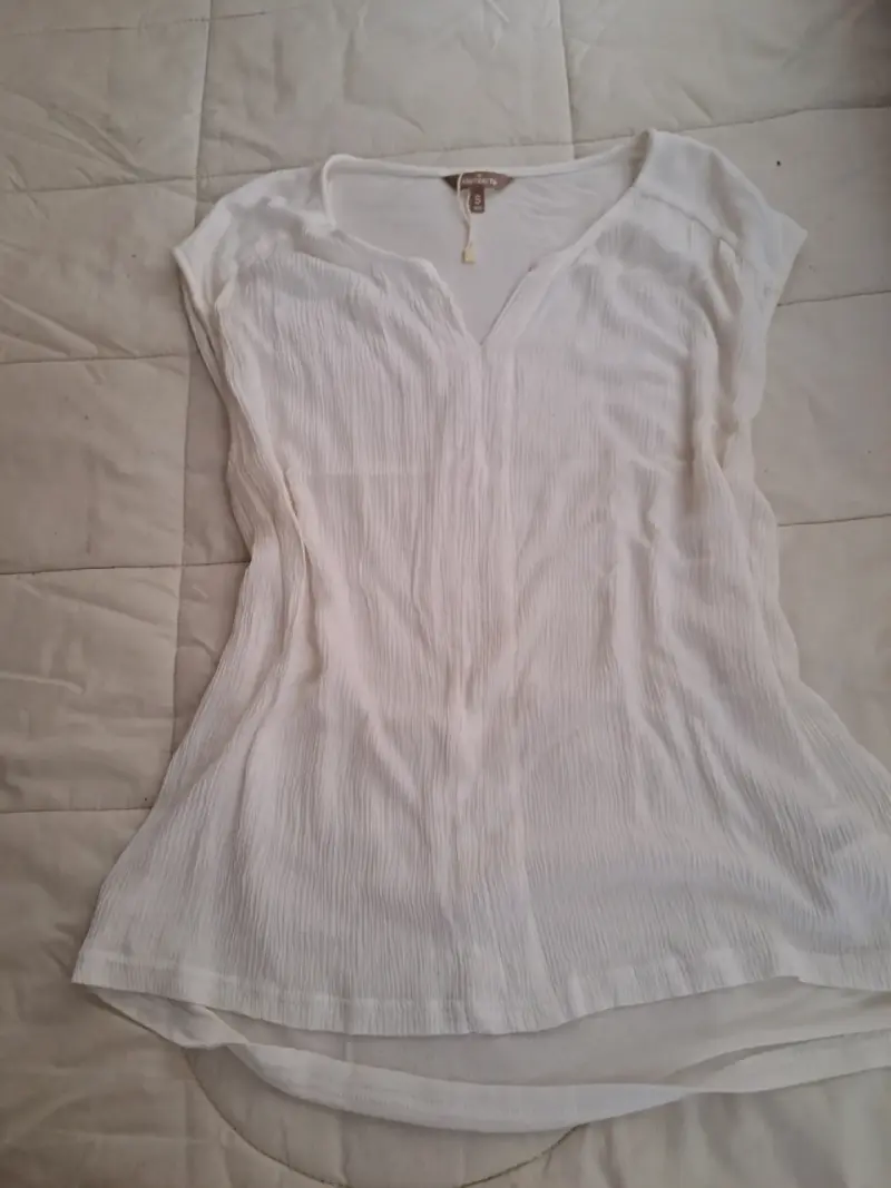 Blusa blanca de mujer talla S - 2