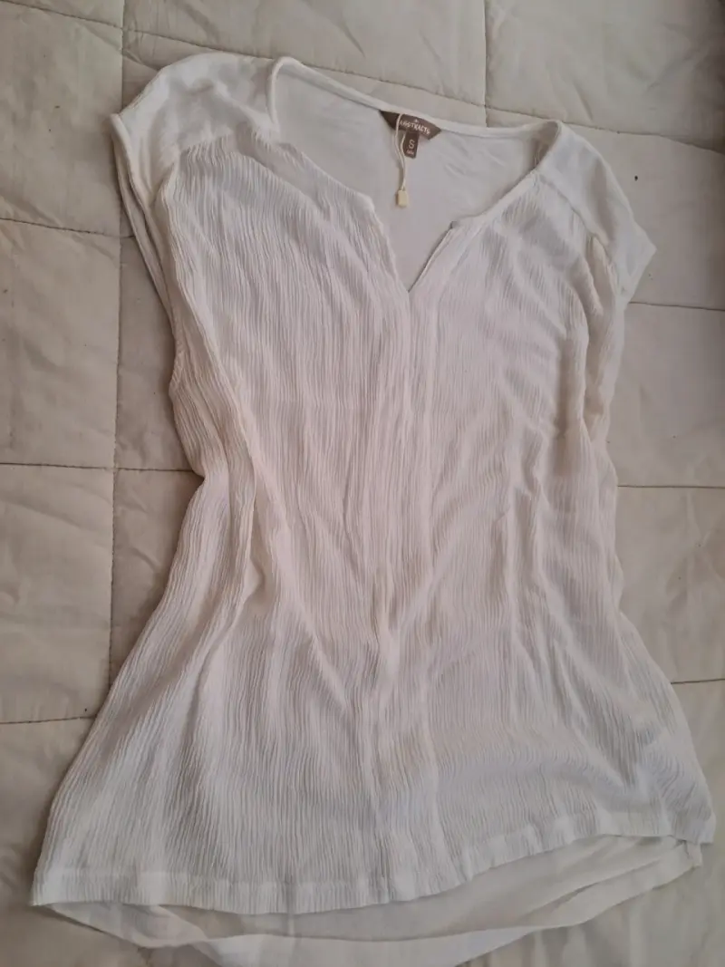 Blusa blanca de mujer talla S - 5