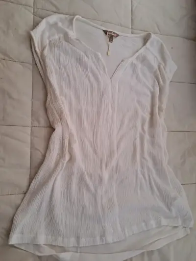 Blusa blanca de mujer talla S - miniatura 5