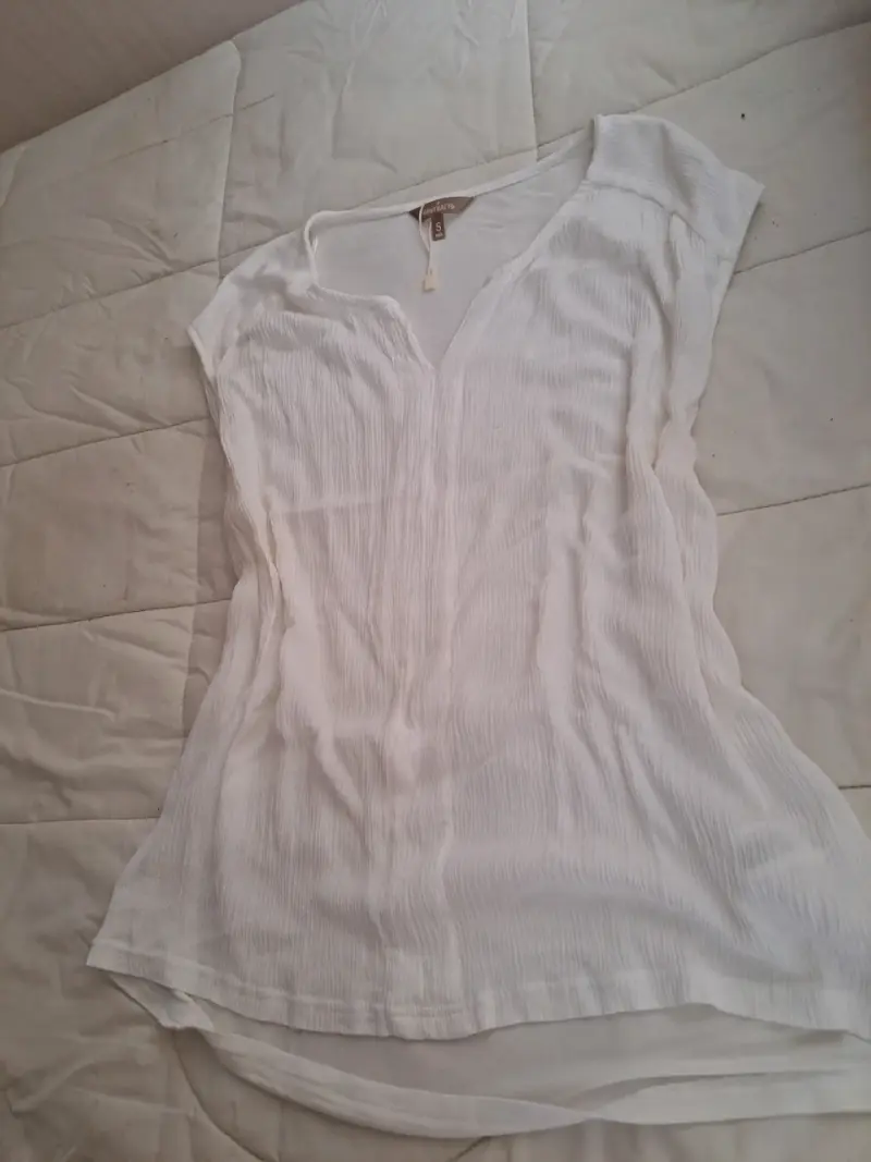 Blusa blanca de mujer talla S - 6
