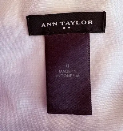 Vestido Ann Taylor vichy blanco y negro con cintur - miniatura 5