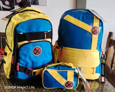 Set de mochilas y estuche X-Men azul y amarillo - miniatura 1
