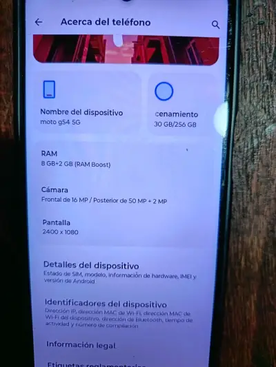 Smartphone Motorola Moto G54 5G 256GB Azul - miniatura 1