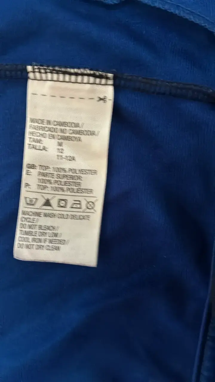 Chaqueta deportiva Adidas negra y azul para niños - 5