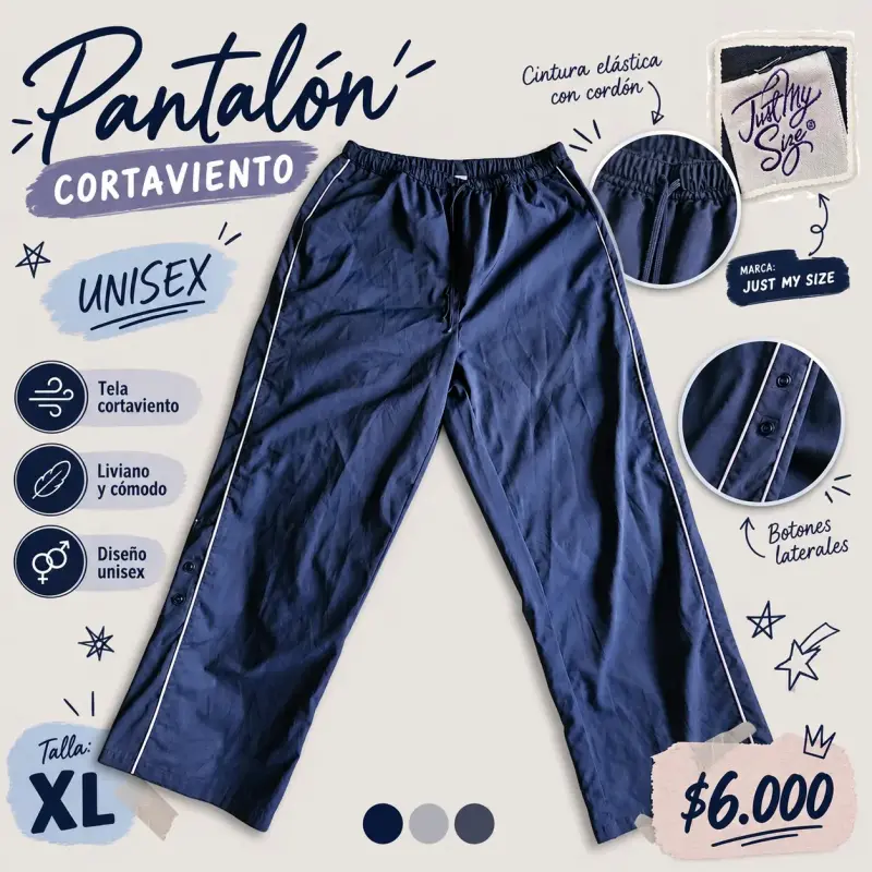 Pantalón cortaviento unisex - 2