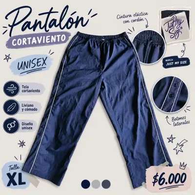 Pantalón cortaviento unisex - miniatura 2