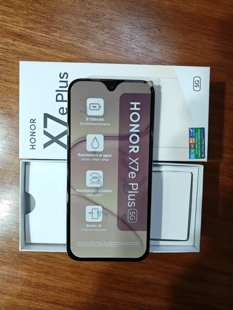 Smartphone Honor X7e Plus 5G con batería de 8100mA - 1