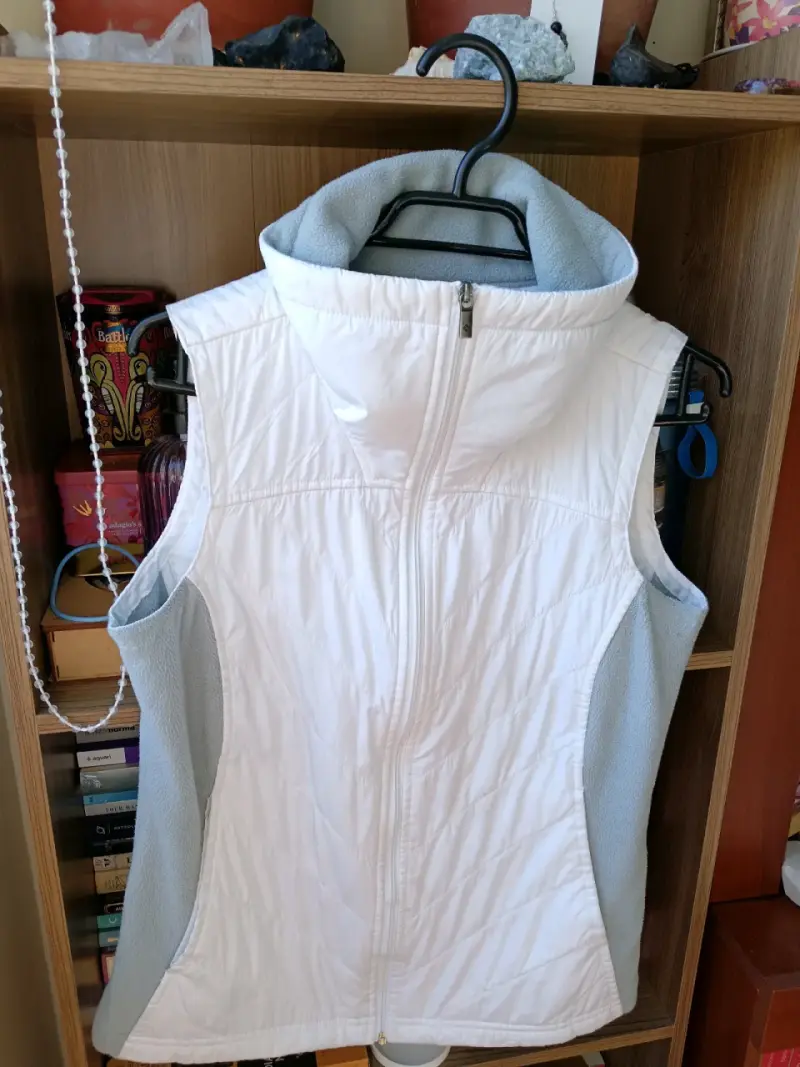 Chaqueta sin mangas Colombia original blanco y gri - 1