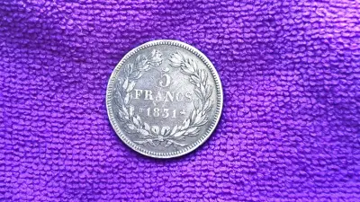 Moneda, Francia, Plata 5 Francos; año:1831. - miniatura 1