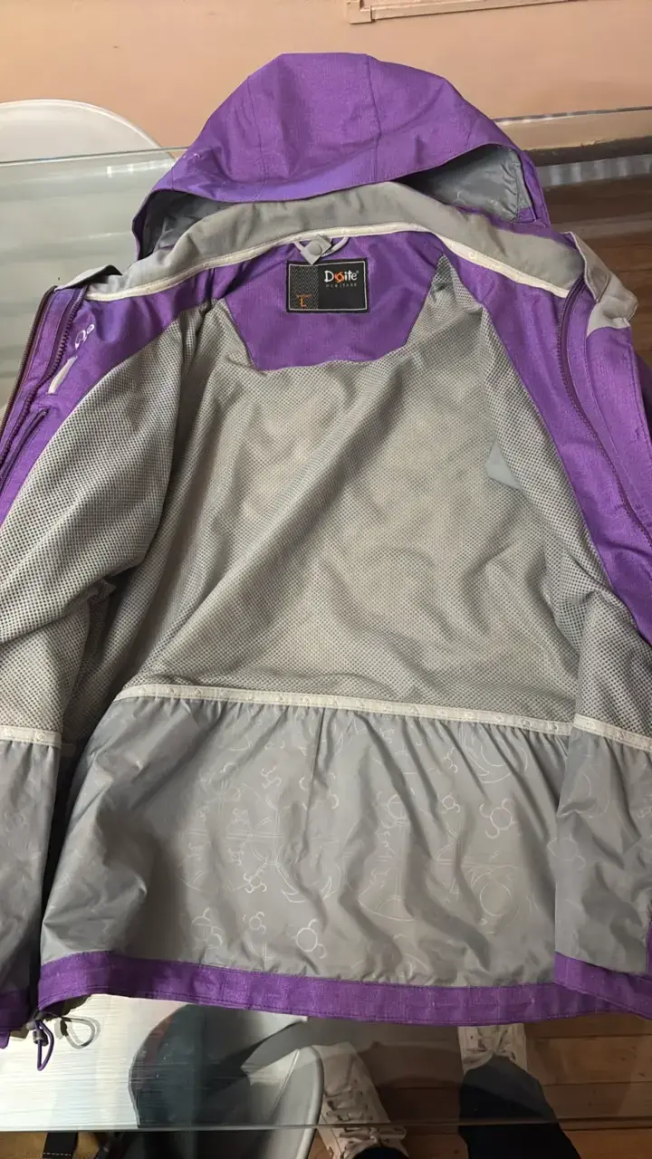 Chaqueta impermeable morada Doite para mujer - 2