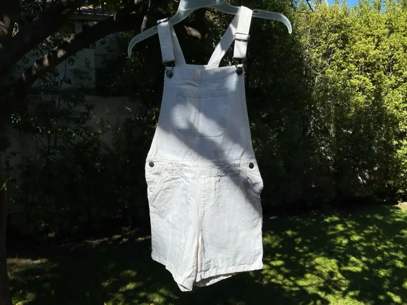 Jardinera tipo short niña blanca talla 12 - 1