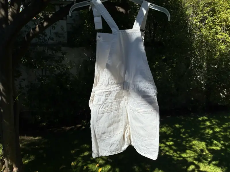 Jardinera tipo short niña blanca talla 12 - 2