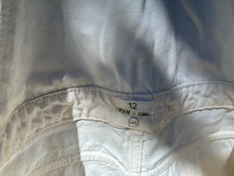 Jardinera tipo short niña blanca talla 12 - 3