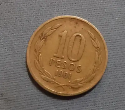 Moneda chilena de 10 pesos 1981 - miniatura 2