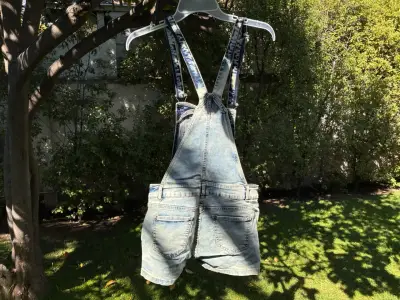 Jardinera de jeans tipo short Barbados talla M - miniatura 2