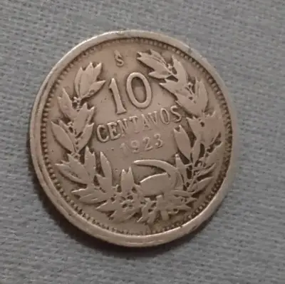 Moneda antigua Chile  de 10 centavos de 1923 - miniatura 1