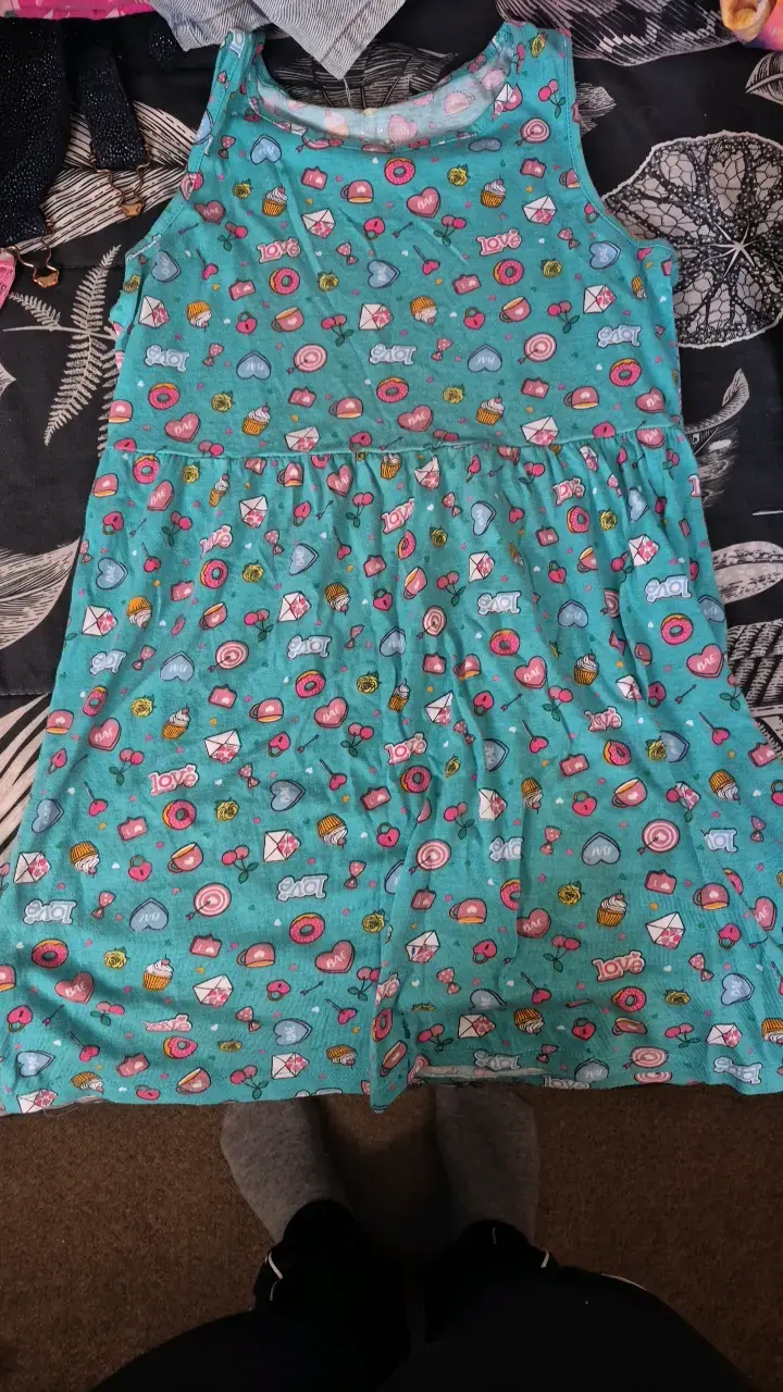 Vestido sin mangas estampado tropical para niña - 2