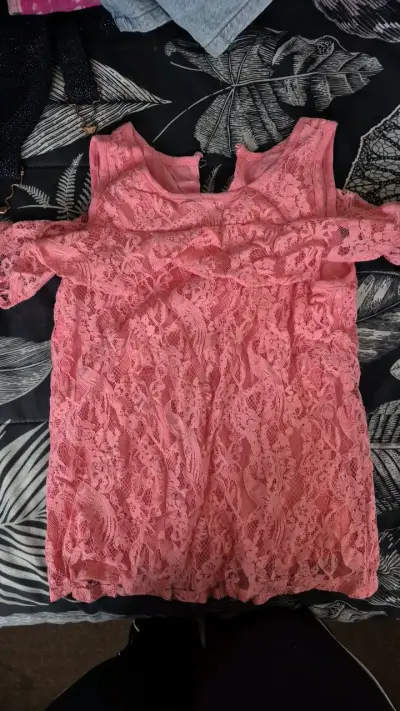 Vestido sin mangas estampado tropical para niña - miniatura 3