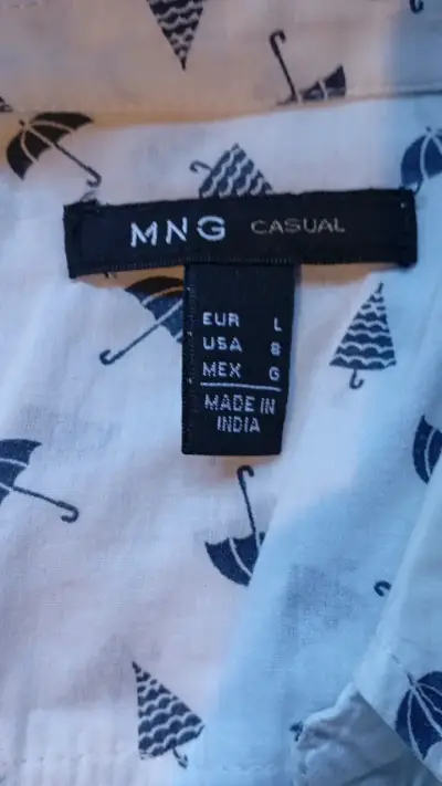 Camisa MNG Casual con estampado de paraguas - miniatura 2