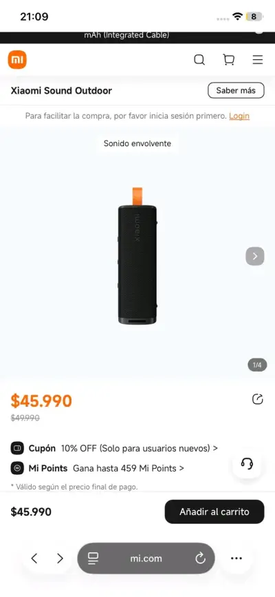 Parlante Bluetooth Xiaomi Sound Outdoor - miniatura 1