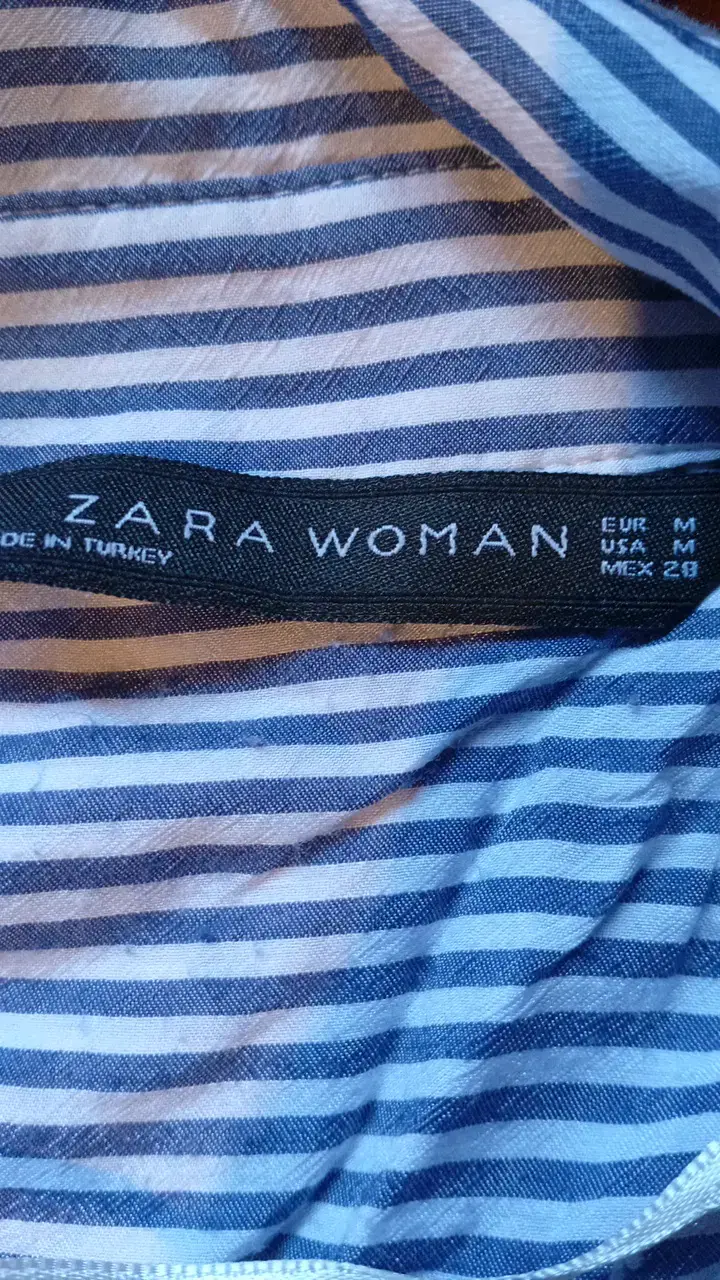 Camisa de rayas azul Zara Woman - 2