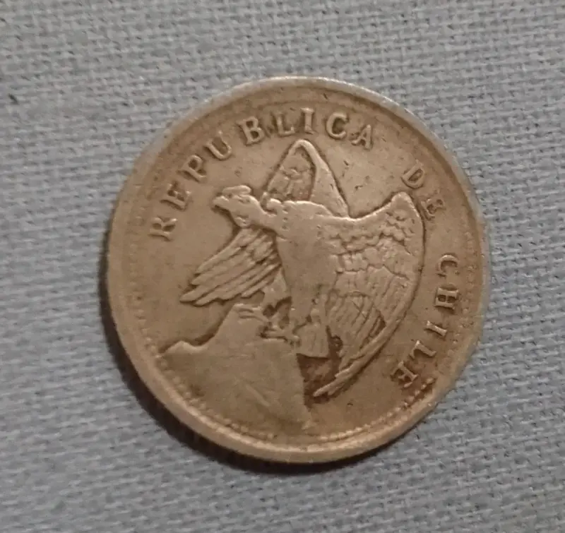 Moneda antigua de Chile 10 centavos de 1922 - 2