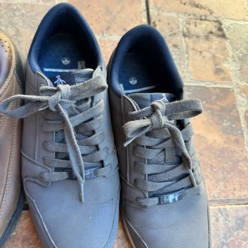 Botas de cuero beige para hombre en buen estado - 3