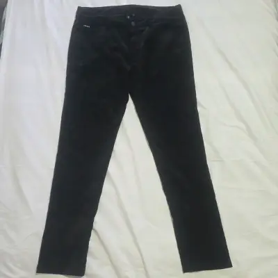 Pantalón Cotele Negro Mujer - miniatura 2