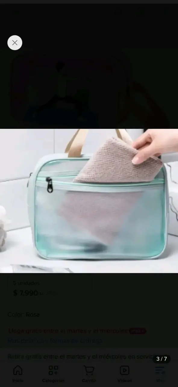 Neceser de viaje rosa con diseño de yoga - 4
