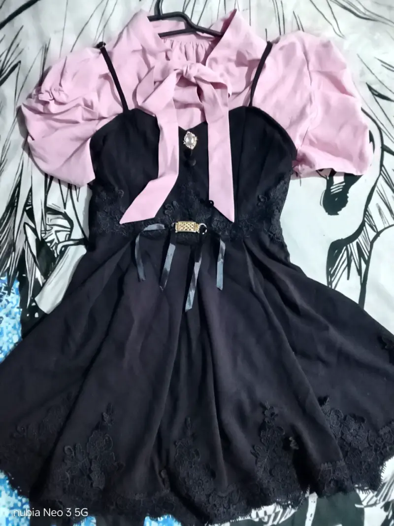 Vestido negro s con blusa rosa talla xl chica - 2