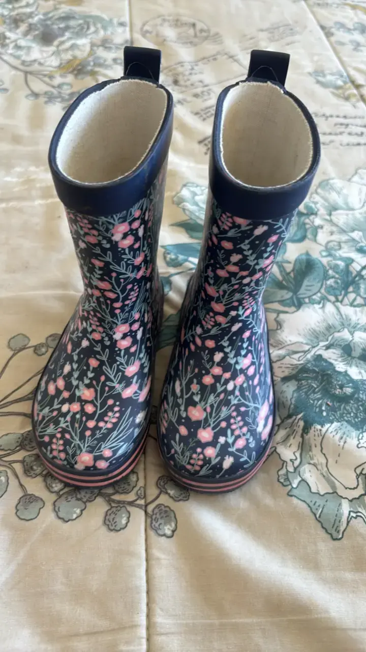 Botas de agua infantiles Yamp con diseño floral