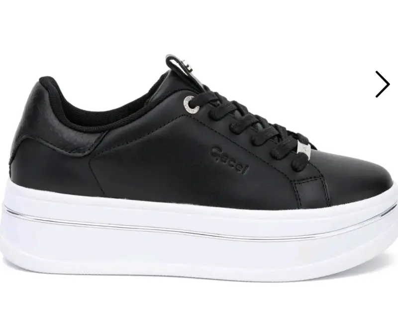 Zapatillas negras y blancas con plataforma - 2