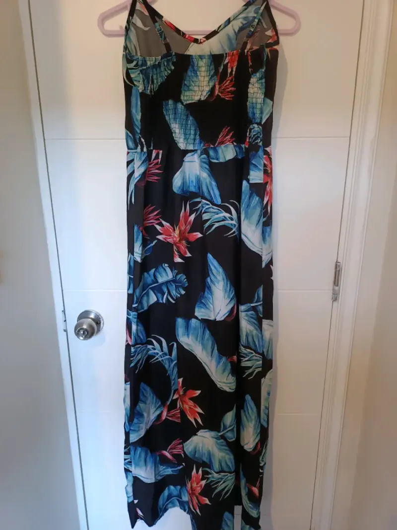Vestido largo estampado tropical para mujer - 2