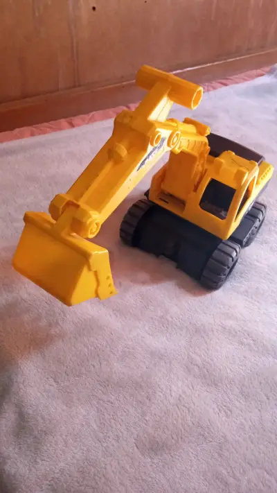 Excavadora de juguete amarilla para niños - miniatura 1