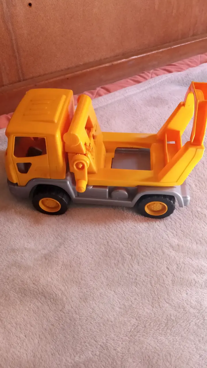Camión de juguete remolque amarillo para niños - 2