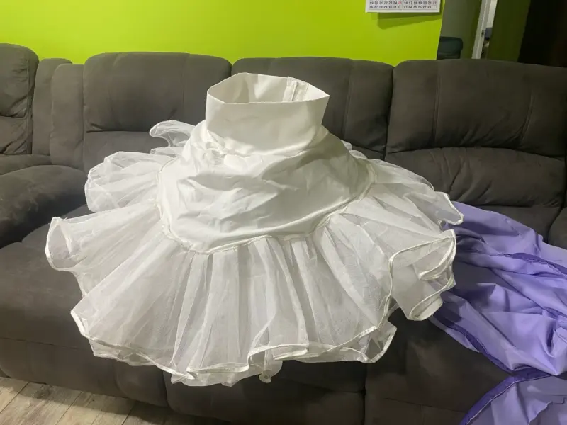 Vestido de cueca floral azul - 5