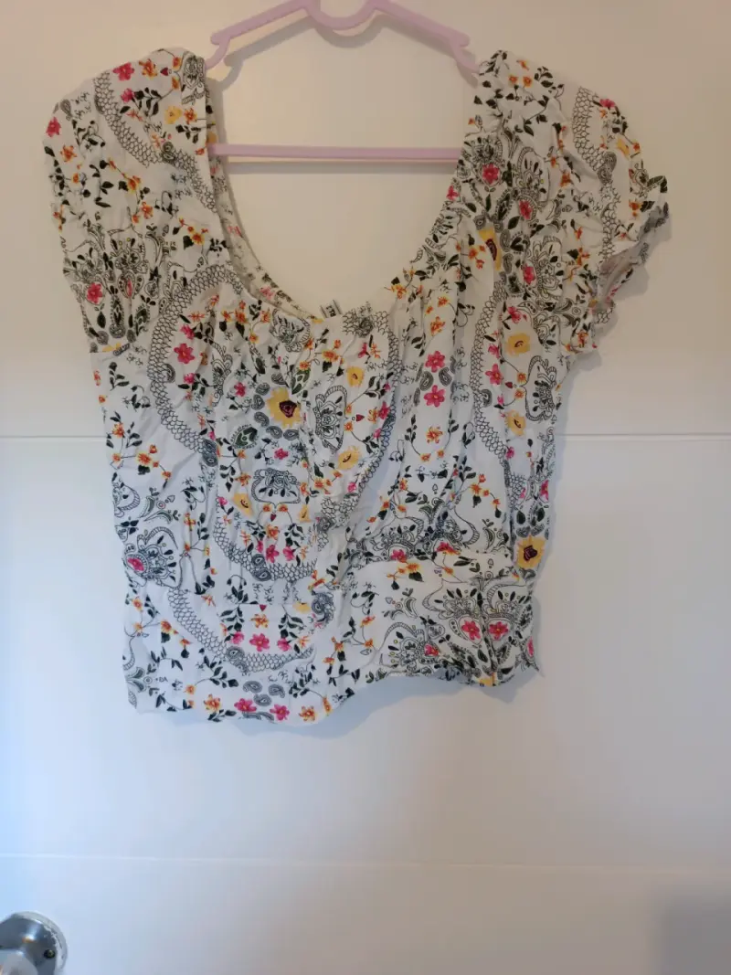 Blusa estampada floral manga corta - 2