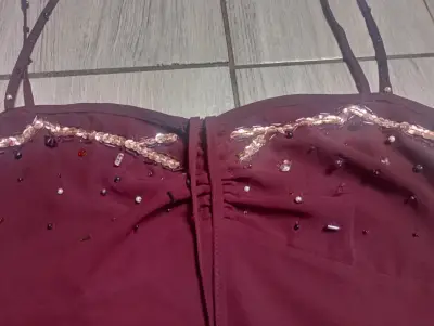 Top burdeos con lentejuelas Ellus Jeans Deluxe - miniatura 2