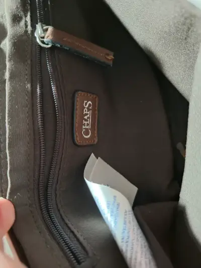Cartera de mano blanca con detalles marrones Chaps - miniatura 3