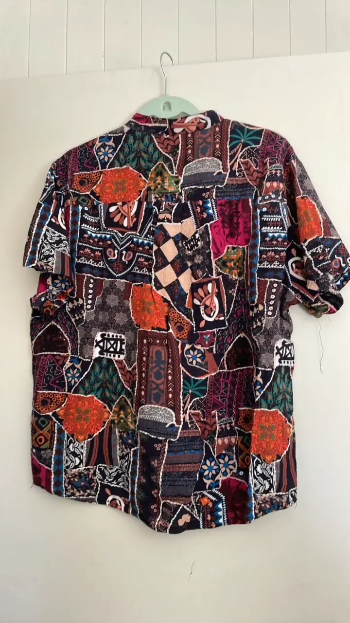 Camisa estampada multicolor vintage - 2