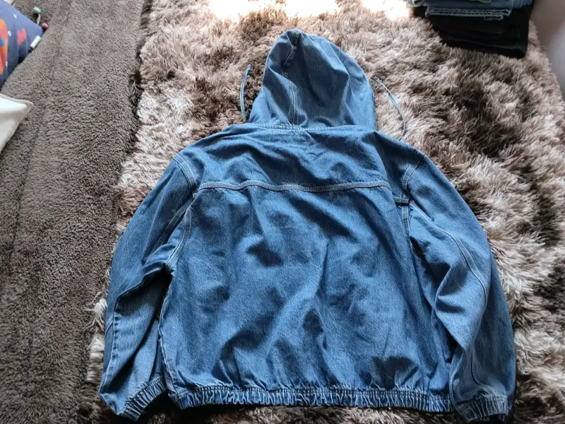 Chaqueta de Mezclilla con Capucha Zara Talla XL - 3