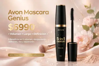 Máscara de Pestañas Avon Genius 5-en-1 - miniatura 1