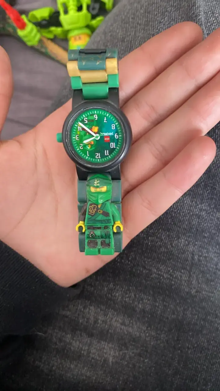 Reloj infantil LEGO Ninjago verde con figura