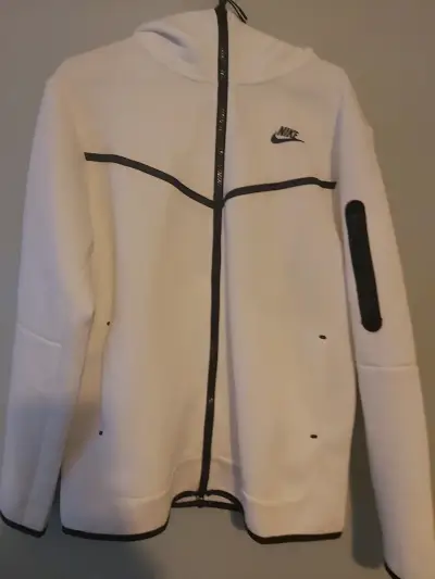 Chaqueta deportiva blanca Nike con capucha - miniatura 5