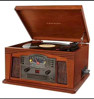 Tocadiscos vintage Crosley con radio y CD - miniatura 1